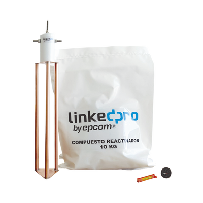 LINKEDPRO BY EPCOM - Electrodo para Corriente Máxima de 30 Amp. con Compuesto Mejorador de Terreno