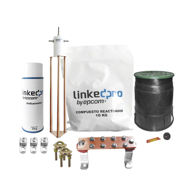 LINKEDPRO BY EPCOM - Kit de puesta a tierra LinkedPro, para protección de hasta 30 Amp.