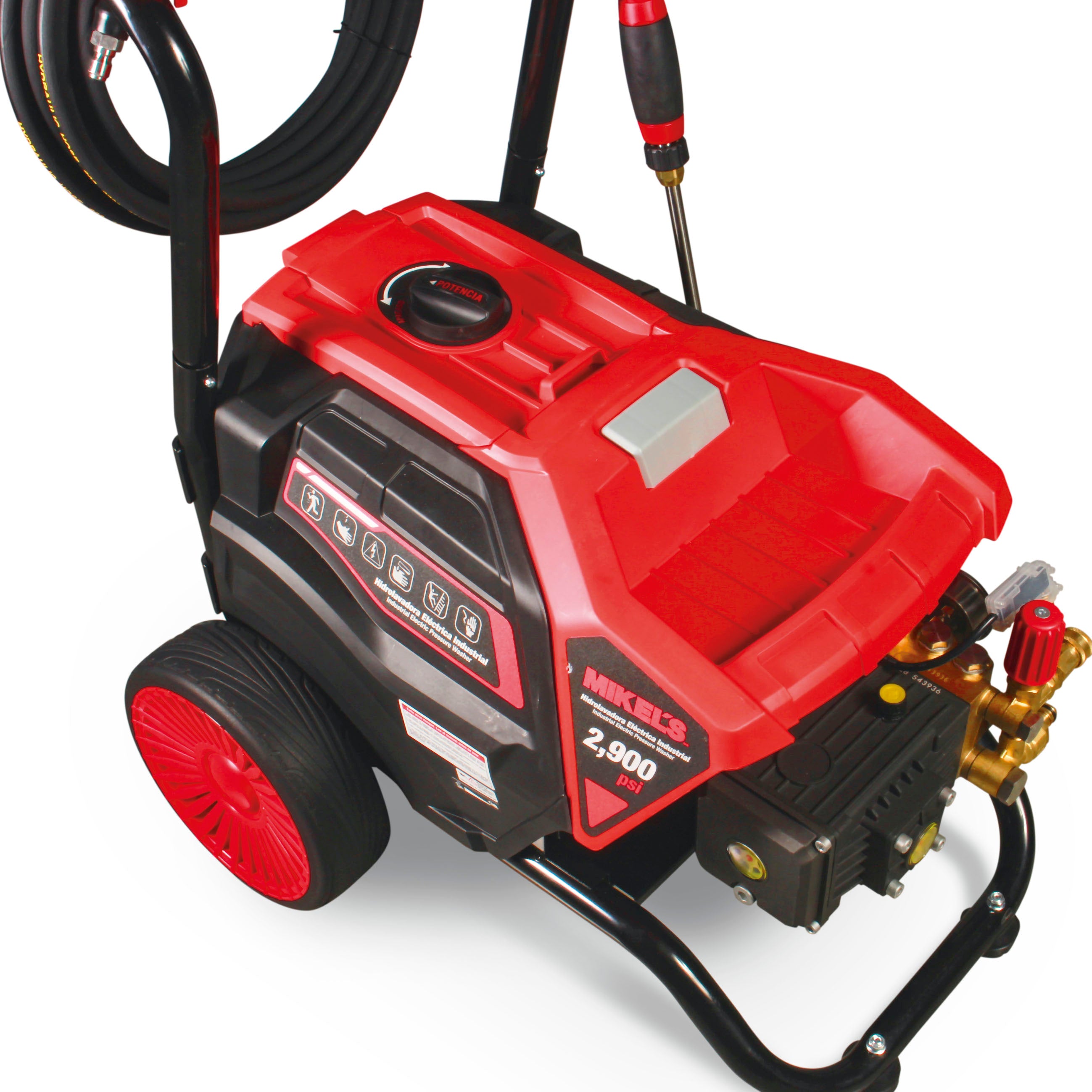 Hidrolavadora de alta presión eléctrica industrial (2,900 PSI / 7.5 HP)
