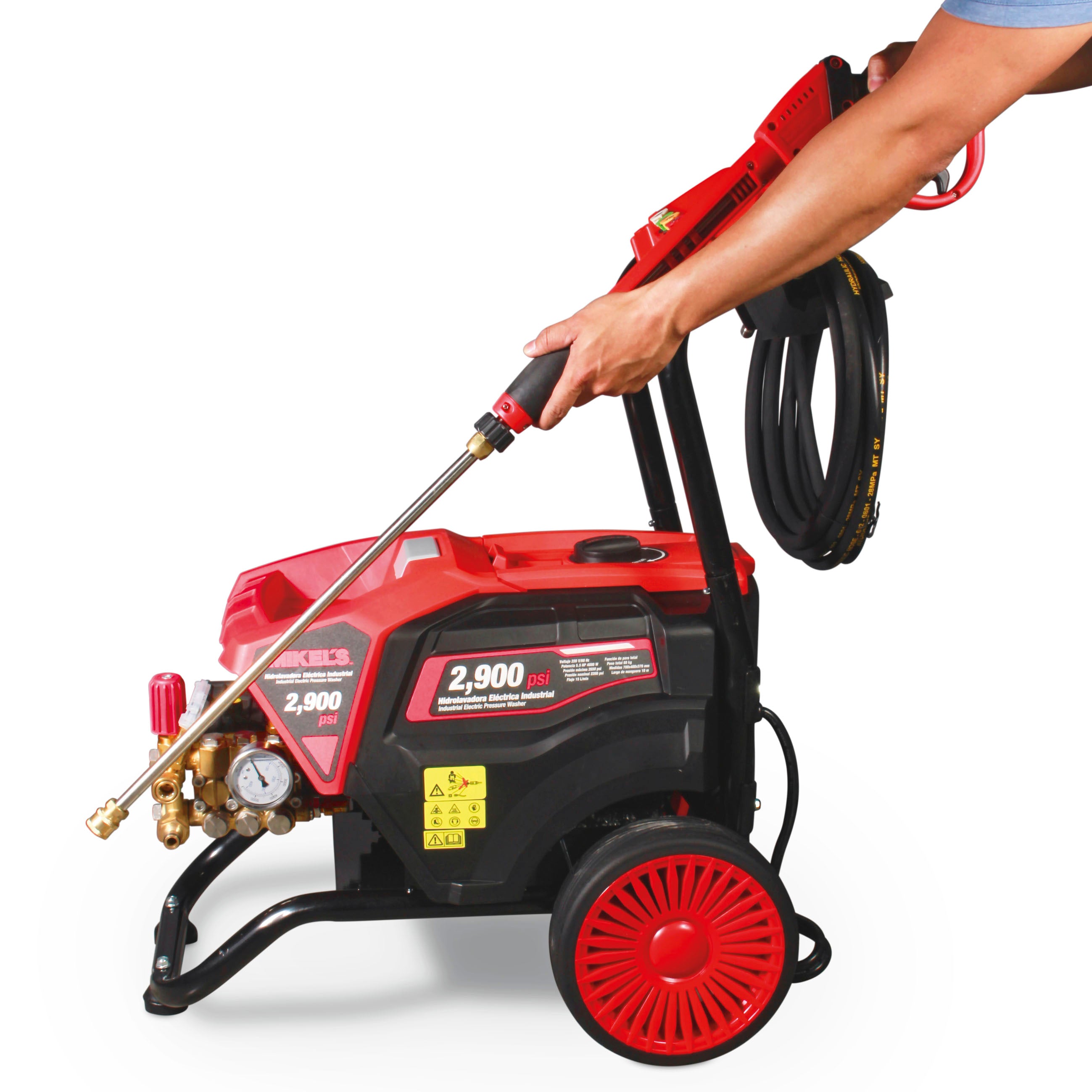 Hidrolavadora de alta presión eléctrica industrial (2,900 PSI / 7.5 HP)