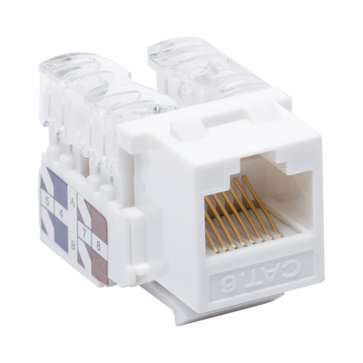 LINKEDPRO BY EPCOM - Módulo Jack Keystone Cat6 con Terminación 110 (Punchdown) para Faceplate - Color Blanco