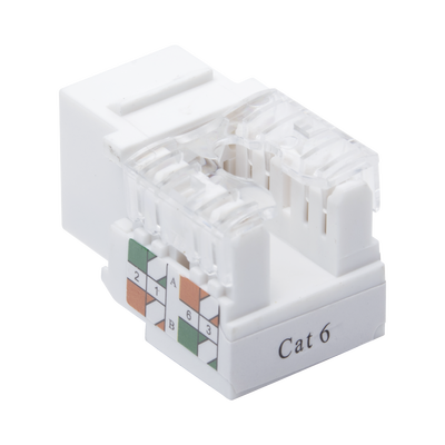 LINKEDPRO BY EPCOM - Módulo Jack Keystone Cat6 con Terminación 110 (Punchdown) para Faceplate - Color Blanco