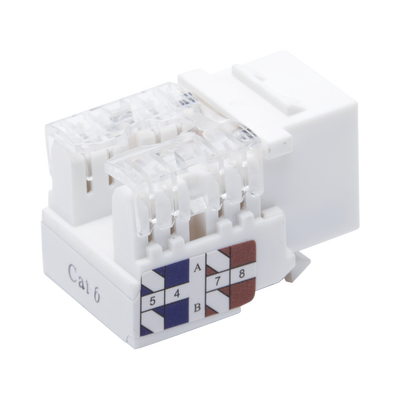 LINKEDPRO BY EPCOM - Módulo Jack Keystone Cat6 con Terminación 110 (Punchdown) para Faceplate - Color Blanco