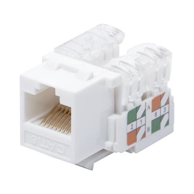 LINKEDPRO BY EPCOM - Módulo Jack Keystone Cat6 con Terminación 110 (Punchdown) para Faceplate - Color Blanco