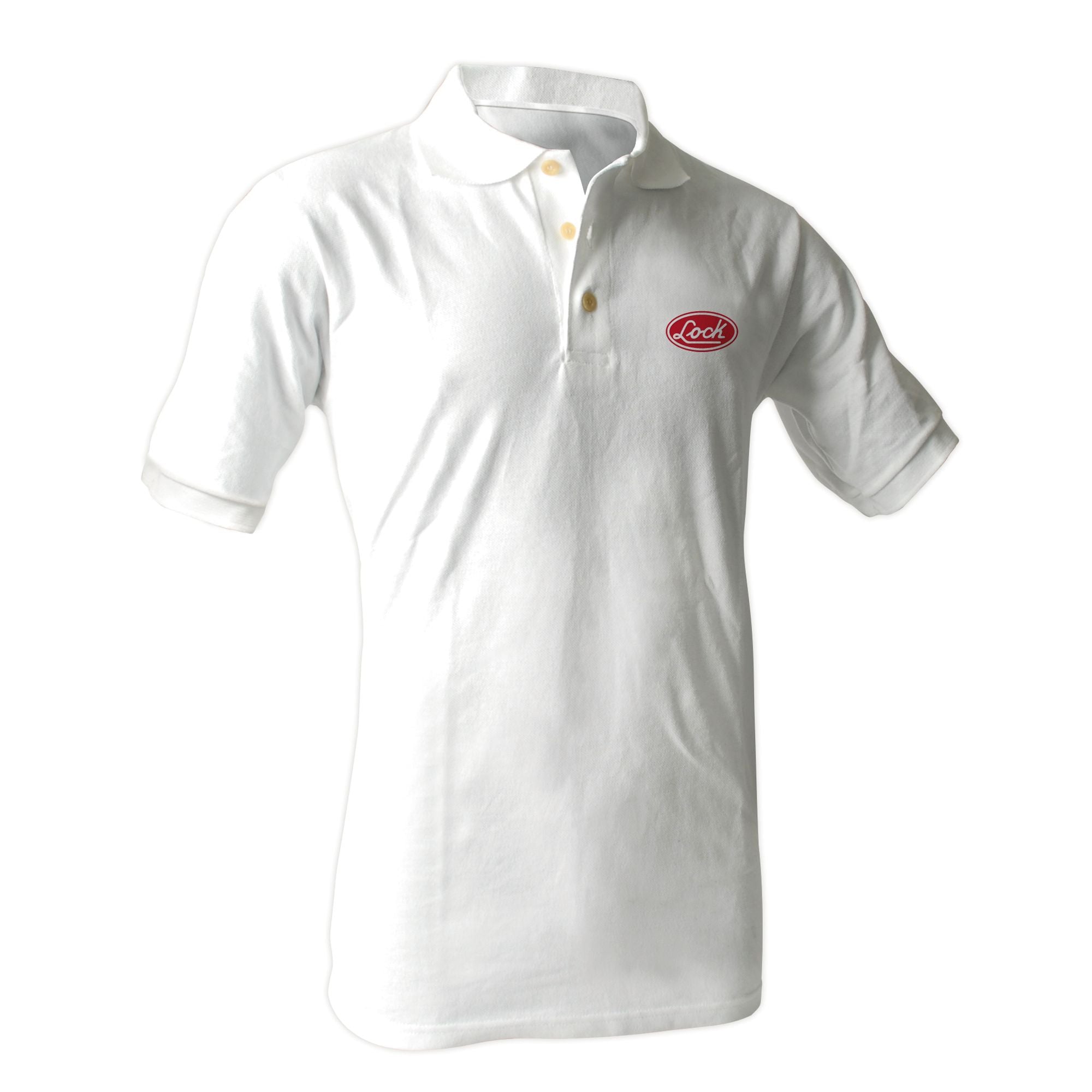 Lock - Playera polo blanca M