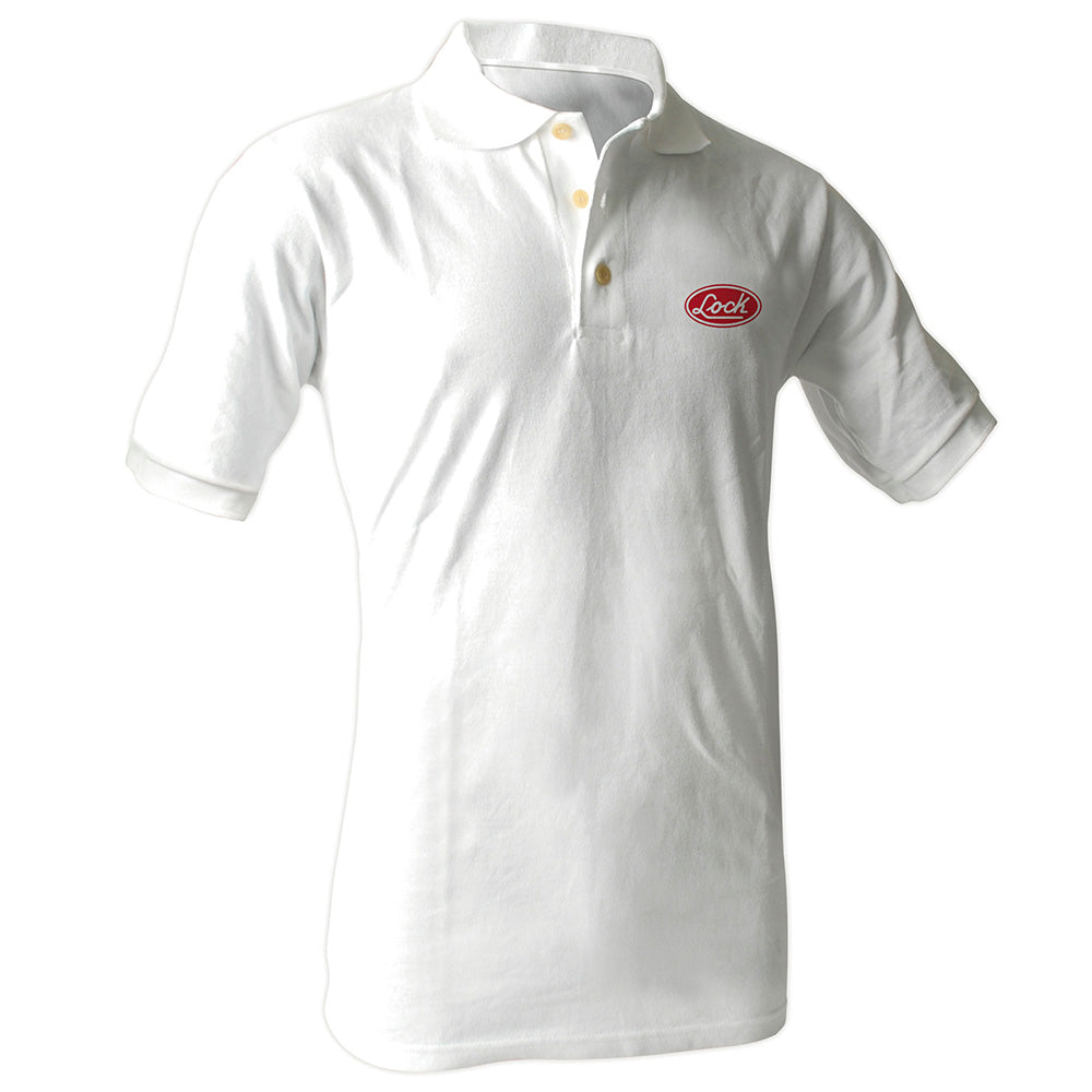 Lock - Playera polo blanca M