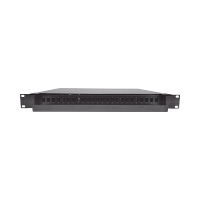 LINKEDPRO BY EPCOM - Distribuidor de Fibra Óptica Deslizable, Vacío, 19 Pulgadas (48.26 cm), Acepta 24 Adaptadores LC Duplex o LC Simplex o 24 SC Simplex, 1U