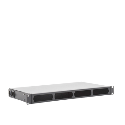 LINKEDPRO BY EPCOM - Distribuidor de Fibra Óptica Vacío 19 Pulgadas, Acepta 4 Placas Acopladoras de Linkedpro, Hasta 24 Fibras, 1UR, Incluye Charola de Empalme