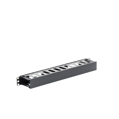 LINKEDPRO BY EPCOM - Organizador de Cables Horizontal de 1U para Rack de 19", Fabricado en Polímero Resistente a Deformaciones y Rayones