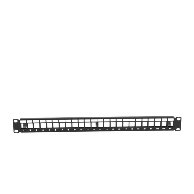 LINKEDPRO BY EPCOM - Patch Panel Modular sin Blindaje de 24 Puertos, 1U, con Barra para Organizar Cable
