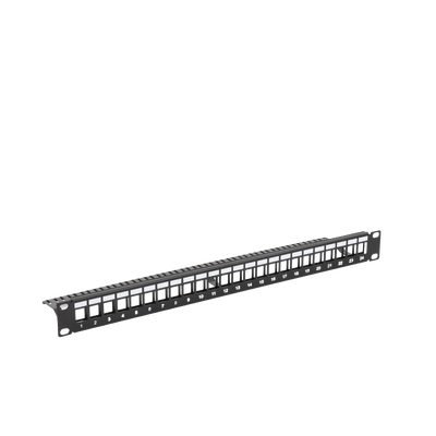 LINKEDPRO BY EPCOM - Patch Panel Modular sin Blindaje de 24 Puertos, 1U, con Barra para Organizar Cable