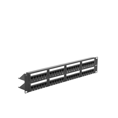 LINKEDPRO BY EPCOM - Panel de Parcheo de Impacto (110) UTP de 48 Puertos Cat6, 19 Pulgadas (48.26 cm), 2U, con Barra para Organizar Cable