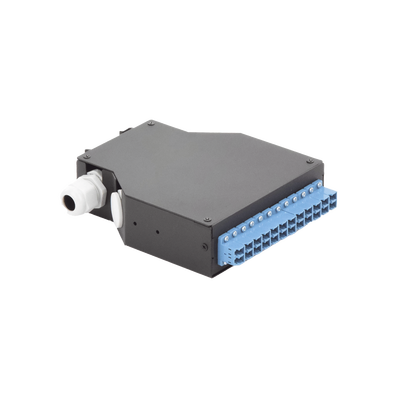 LINKEDPRO BY EPCOM - Distribuidor de Fibra Óptica Para Riel Din, 12 Acopladores LC/UPC Duplex Monomodo con Charola de Empalme