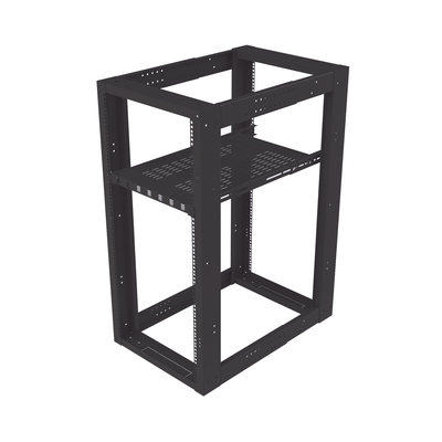 LINKEDPRO BY EPCOM - Charola Ventilada para Soportar Equipos en Rack, Profundidad Ajustable de 495 a 965 mm, 1U, Color Negro