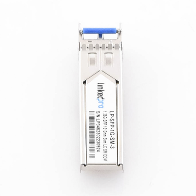 LINKEDPRO BY EPCOM - Transceptor Óptico SFP (Mini-Gbic) / Monomodo 1310 nm / 1.25 Gbps / 1000BASE / Conectores LC/UPC Dúplex / DDM / Hasta 3 km
