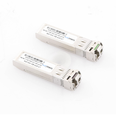 LINKEDPRO BY EPCOM - Transceptores Ópticos Bidireccionales SFP+ (Mini-Gbic) / Monomodo 1270 & 1330 nm / 10 Gbps / 1000BASE-BX / Conector LC/UPC Simplex / DDM / Hasta 20 km / 2 Piezas