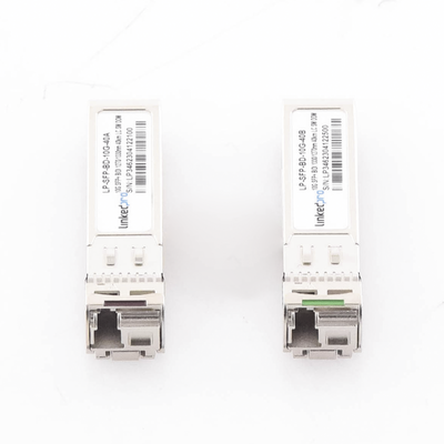 LINKEDPRO BY EPCOM - Transceptores Ópticos Bidireccionales SFP+ (Mini-Gbic) / Monomodo 1270 & 1330 nm / 10 Gbps / 1000BASE-BX / Conector LC/UPC Simplex / DDM / Hasta 40 km / 2 Piezas