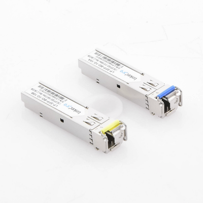 LINKEDPRO BY EPCOM - Transceptores Ópticos Bidireccionales SFP (Mini-Gbic) / Monomodo 1310 & 1550 nm / 1.25 Gbps / 1000BASE-BX / Conector LC/UPC Simplex / DDM / Hasta 10 km / 2 Piezas