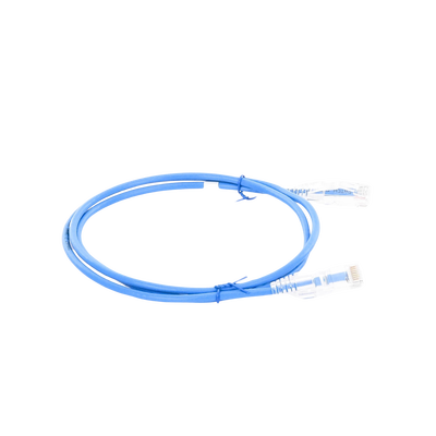 LINKEDPRO BY EPCOM - Cable de Parcheo Slim UTP Cat6A - 1 Metro (3.28 Pies) Azul, Diámetro Reducido (28 AWG)
