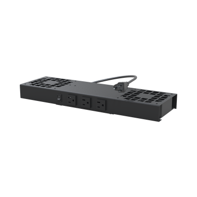 LINKEDPRO BY EPCOM - Kit de 2 Ventiladores (12 x 12 cm) con 3 Tomas de Corriente 110 Vca/50 Hz con Clavija