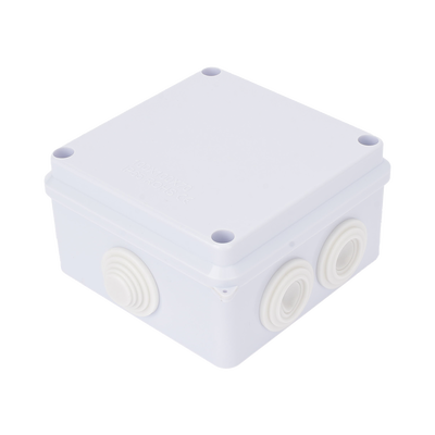 LINKEDPRO - Caja de Conexiones Impermeable IP65, 7 Entradas, Dimensiones 100 x 100 x 70 mm, para Instalaciones Industriales, Comerciales y Residenciales, Incluye Tornillería para su Instalación