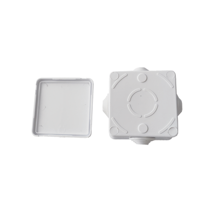 LINKEDPRO -  Caja de Conexiones Impermeable IP55 con 4 Entradas, 80 x 80 x 50 mm, para Instalaciones Industriales, Comerciales y Residenciales, Incluye Tornillería para su Instalación