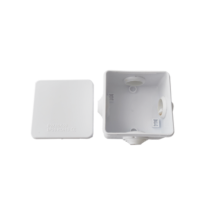 LINKEDPRO -  Caja de Conexiones Impermeable IP55 con 4 Entradas, 80 x 80 x 50 mm, para Instalaciones Industriales, Comerciales y Residenciales, Incluye Tornillería para su Instalación