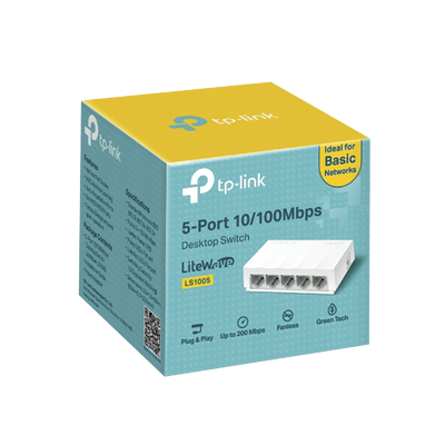 TP-LINK - Switch para escritorio 5 puertos 10/100Mbps