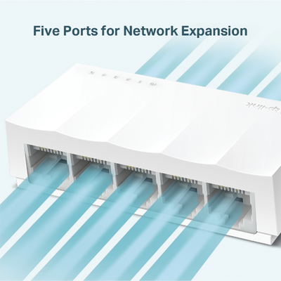 TP-LINK - Switch para escritorio 5 puertos 10/100Mbps