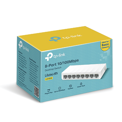 TP-LINK - Switch para escritorio 8 puertos 10/100Mbps