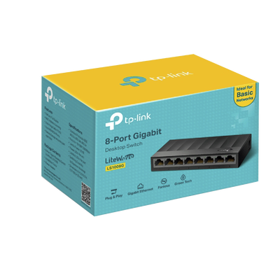 TP-LINK - Switch para escritorio 8 puertos 10/100/1000Mbps