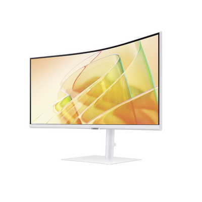 SAMSUNG ELECTRONICS - Monitor Curvo 34" Color Blanco / Aspecto 21:9 / Resolucion 3440 x 1440 / Frecuencia 100Hz / Entradas de Video HDMI / DisplayPort / Compatible VESA 100x100 / bocinas integradas