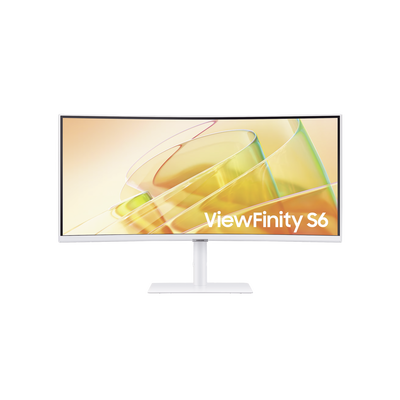 SAMSUNG ELECTRONICS - Monitor Curvo 34" Color Blanco / Aspecto 21:9 / Resolucion 3440 x 1440 / Frecuencia 100Hz / Entradas de Video HDMI / DisplayPort / Compatible VESA 100x100 / bocinas integradas