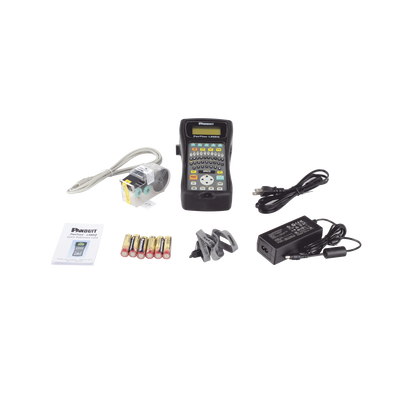 PANDUIT - Kit de Impresora Etiquetadora, Para Identificación de Cables, Componentes y Equipos de Seguridad, Con Teclado Qwerty, de Transferencia Térmica, con Adaptador AC