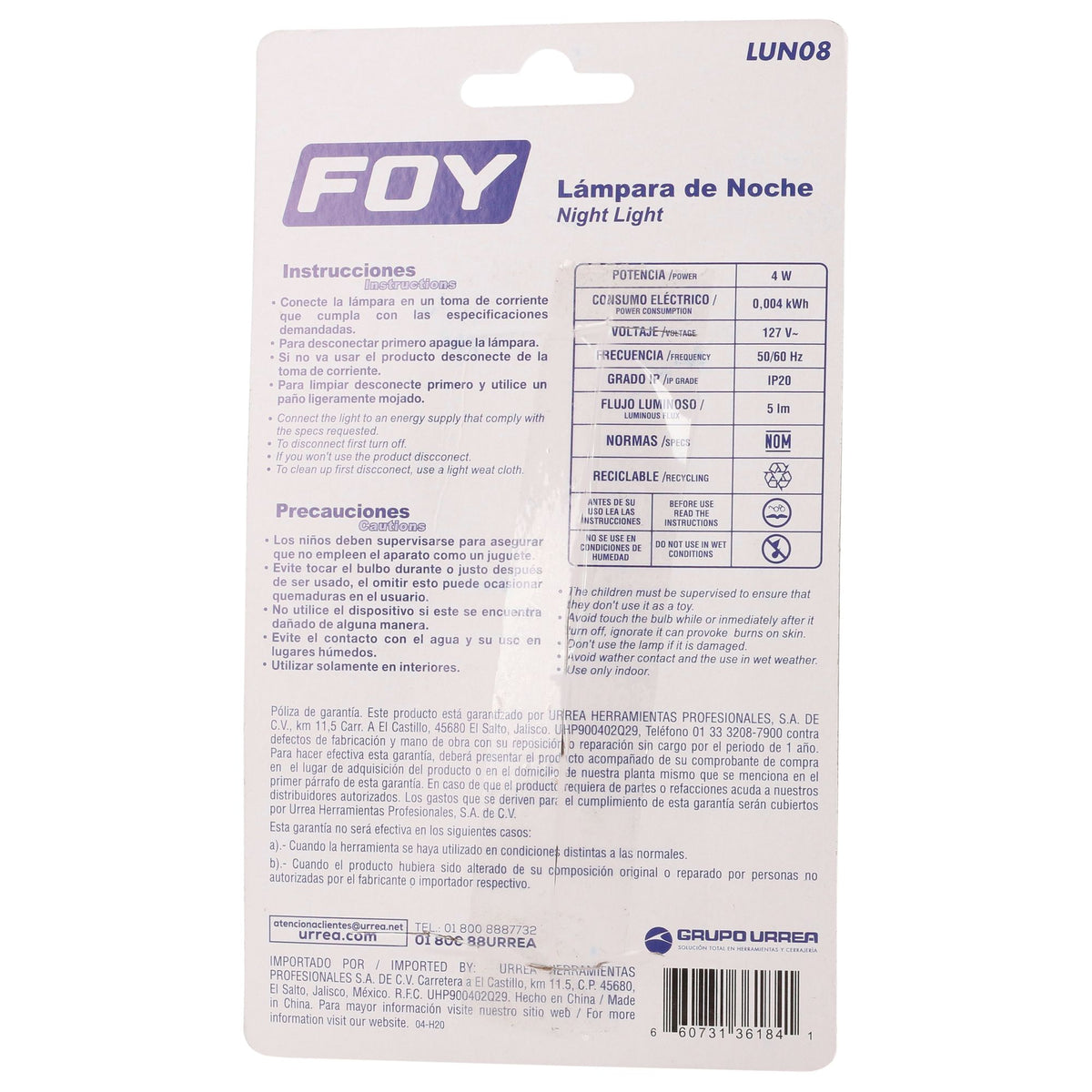 Foy - Lamp noche estrellas 127V
