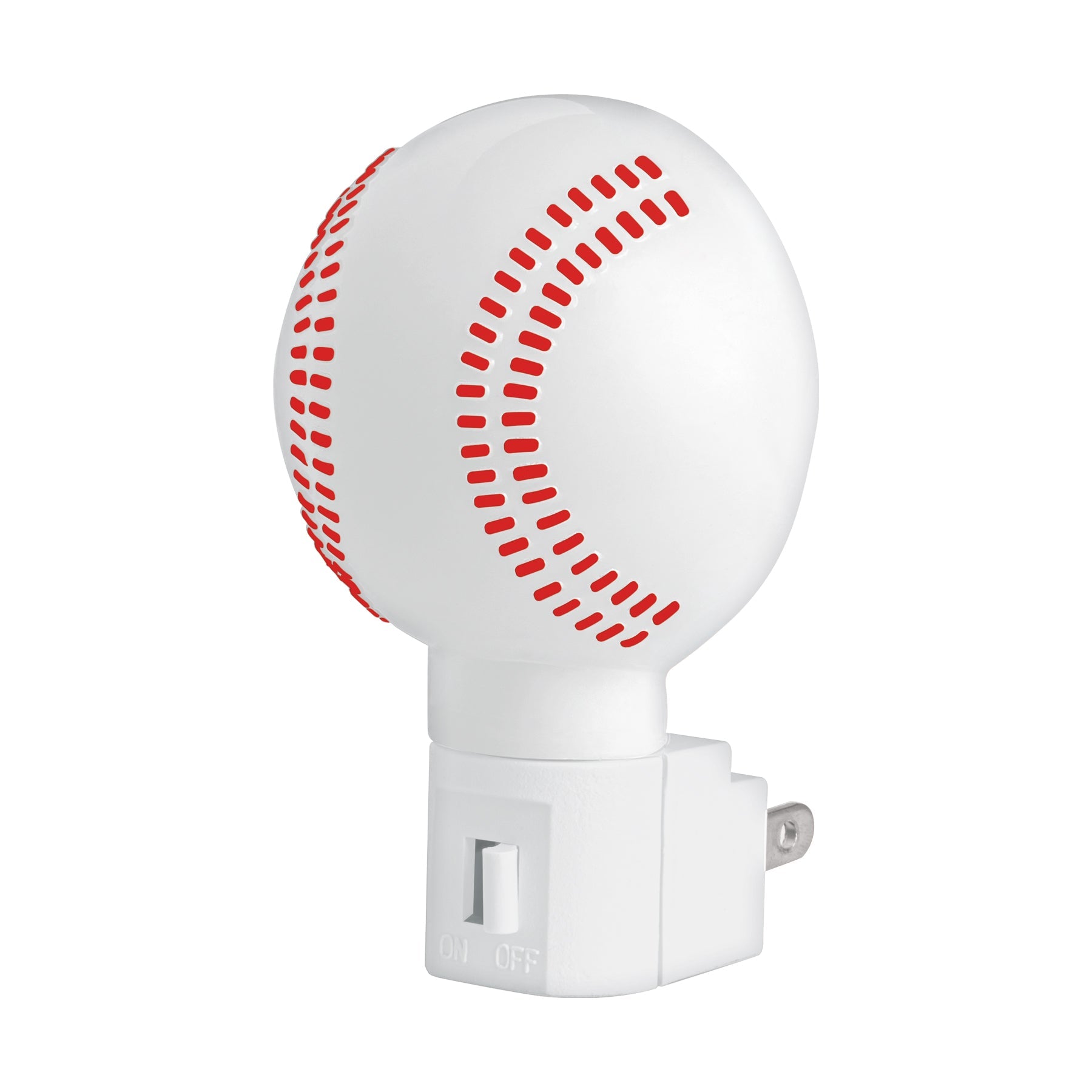 Luz de noche con lampara E12, pelota de beisbol, Volteck