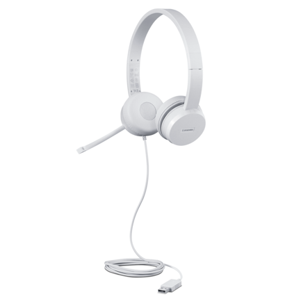 LENOVO IDEA - Diadema Alámbrica Lenovo 110 USB Color Nube Gris
