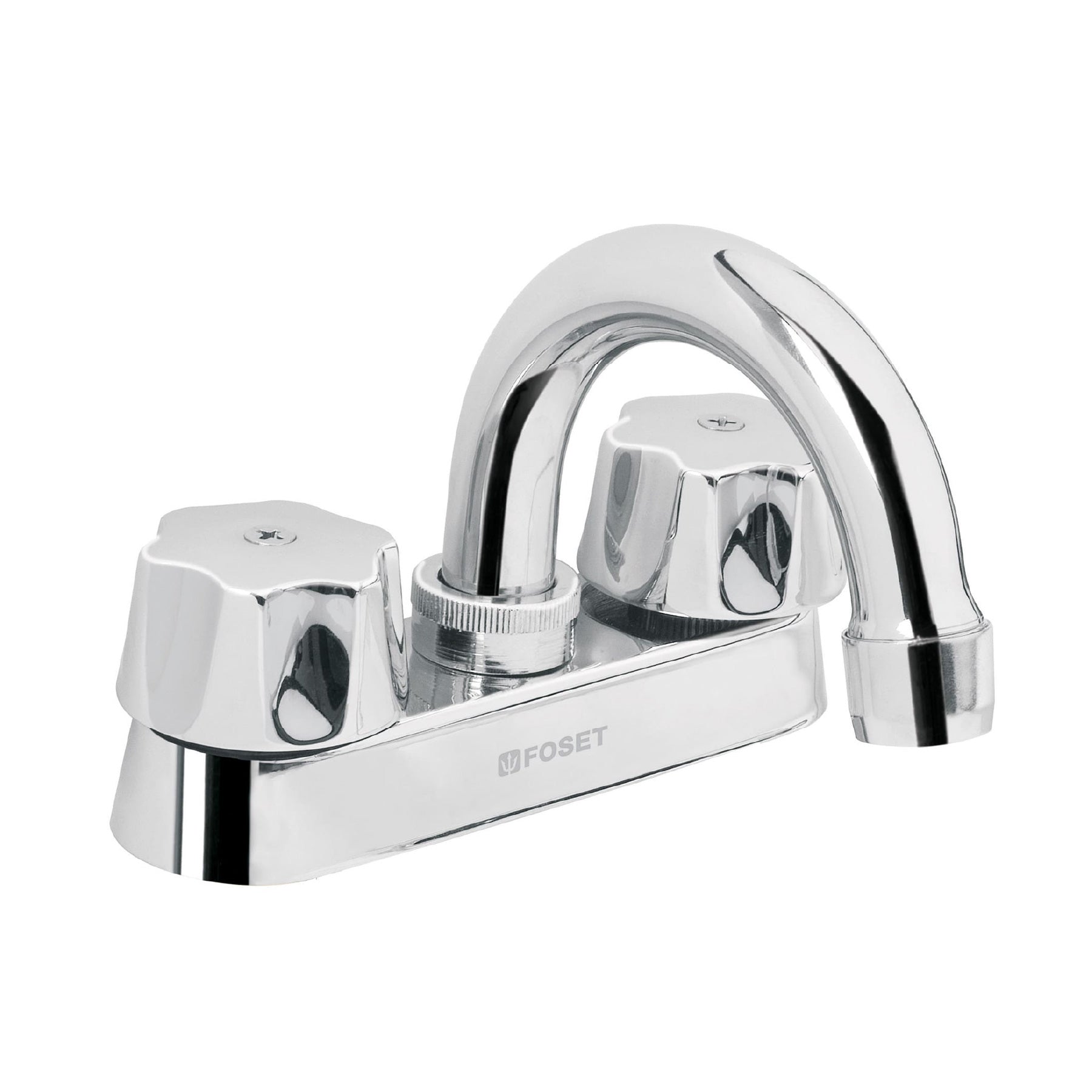 Mezcladora 4' para lavabo, cuello curvo, cartucho compresion