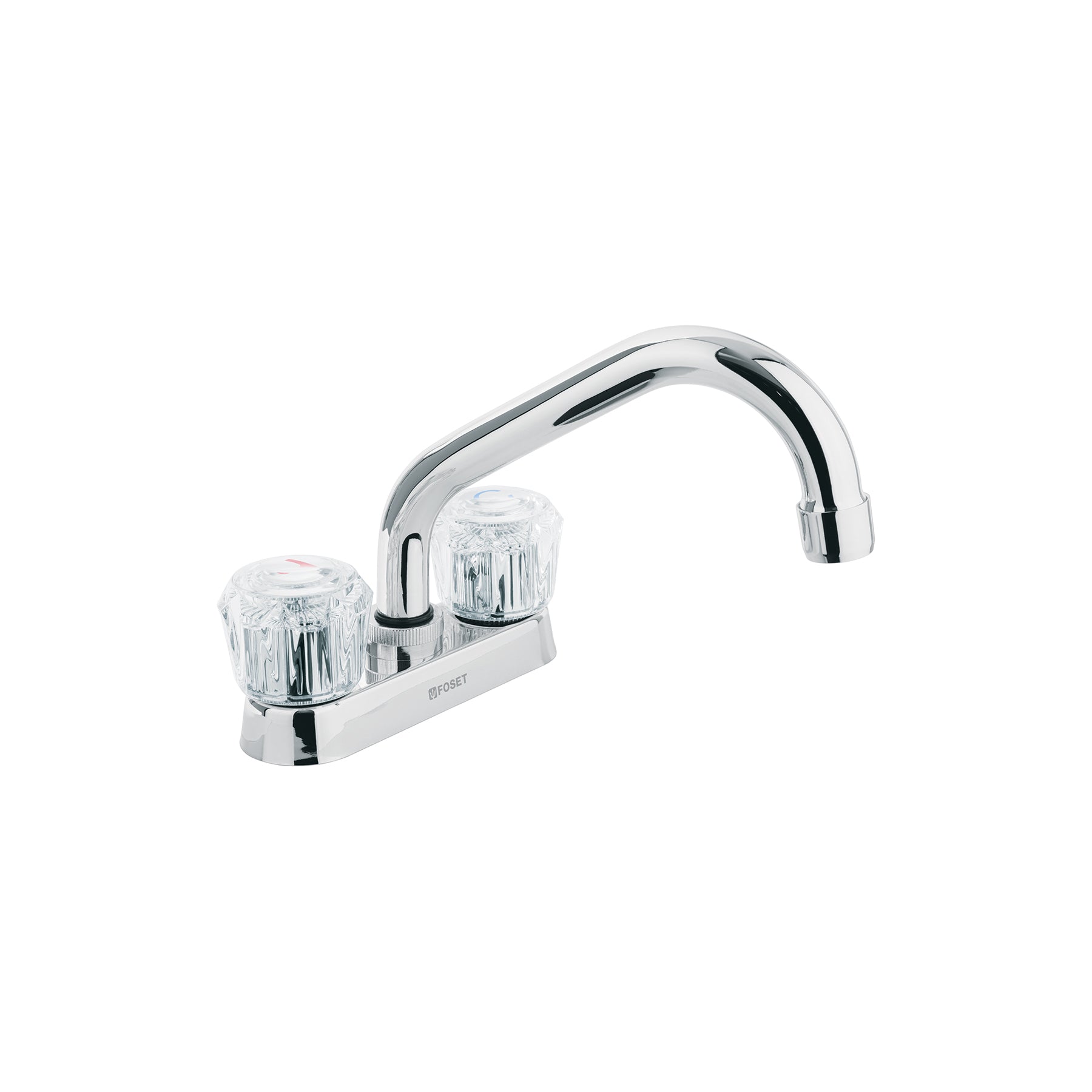 Mezcladora 4' para lavabo, tubular, manerales de acrilico