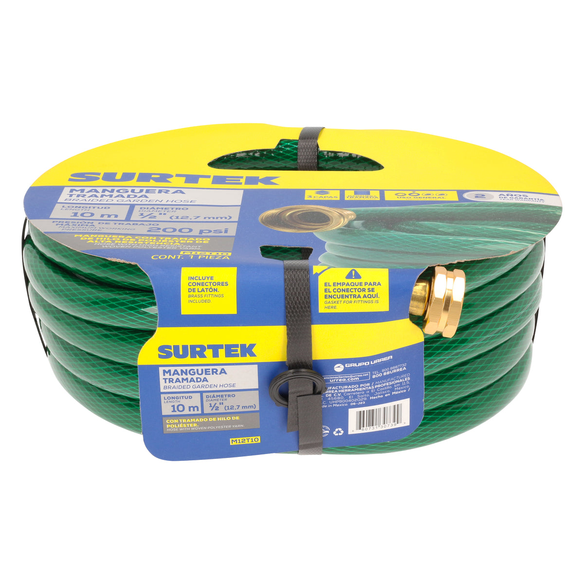 Surtek - Manguera trama cm vde 1/2 in 10m
