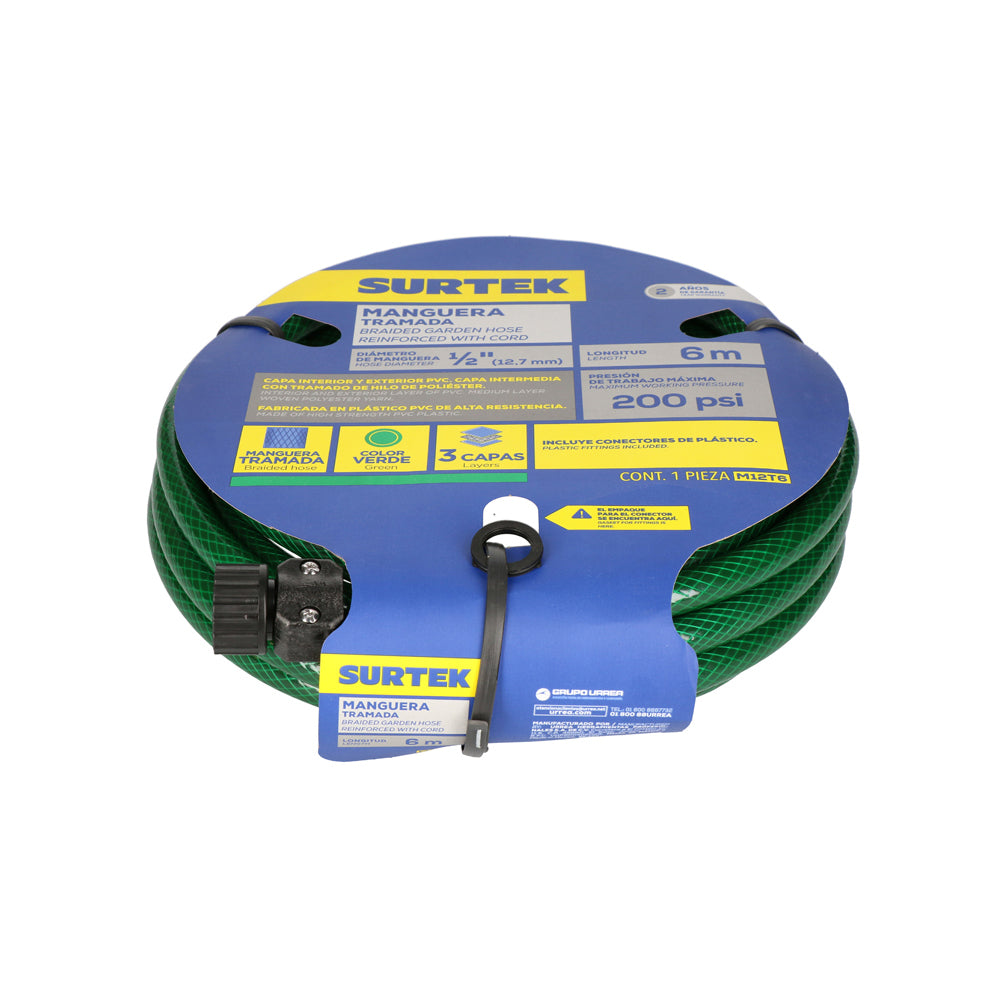 Surtek - Manguera trama cp vde 1/2 in6m
