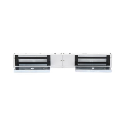 ACCESSPRO - Chapa Magnética Doble para Aplicación en Puertas de Doble Hoja. 1200 lbs(x 2). LED