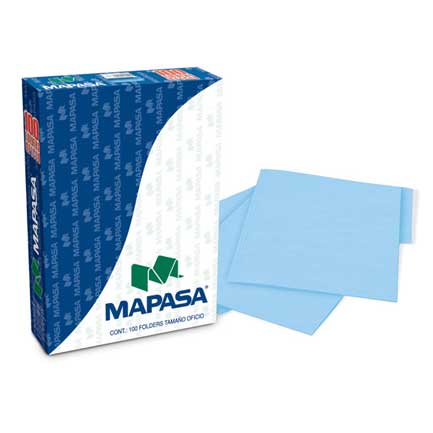 MAPASA - FOLDERS MAPASA AZUL OFICIO C/100