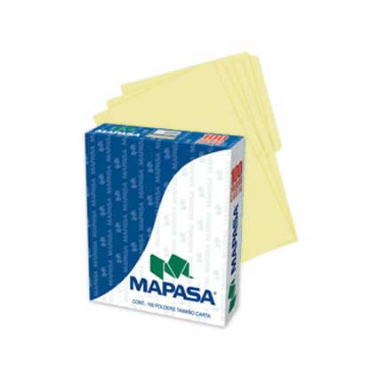 MAPASA - FOLDERS MAPASA CANARIO CARTA C/100