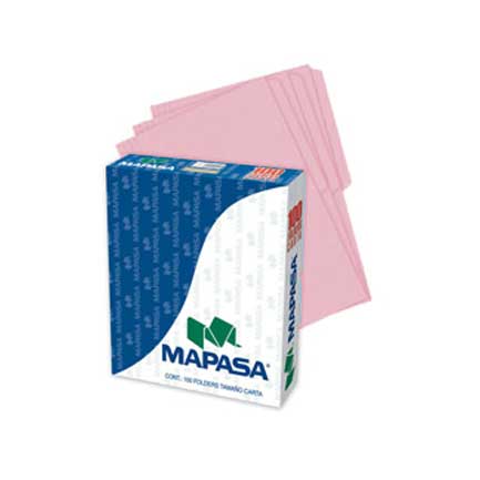 MAPASA - FOLDERS MAPASA ROSA CARTA C/100