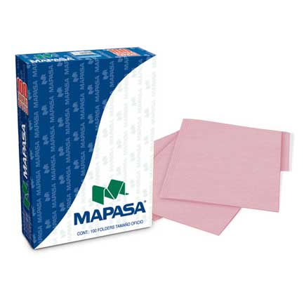 MAPASA - FOLDERS MAPASA ROSA OFICIO C/100