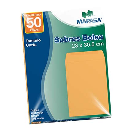 MAPASA - SOBRE BOLSA MAPASA PANUCO CARTA 10 BOLSAS C/50