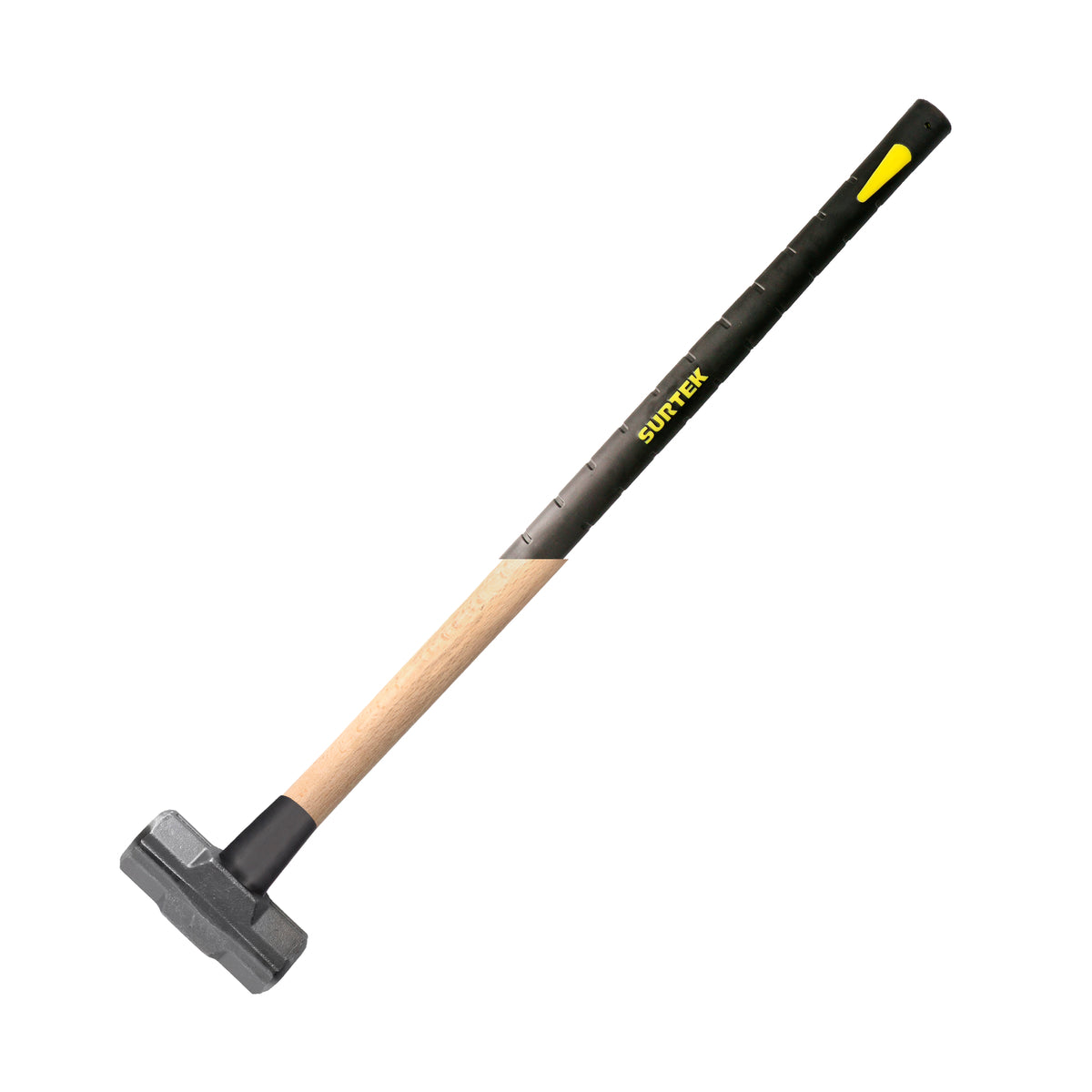 Surtek - Marro octagonal cabeza forjada con mango largo de madera de 36", 8 lb
