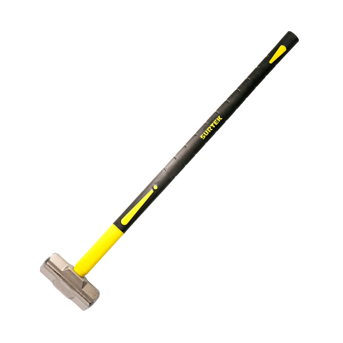 Surtek - Marro octagonal cabeza forjada con mango largo de fibra de vidrio de 36", 8 lb