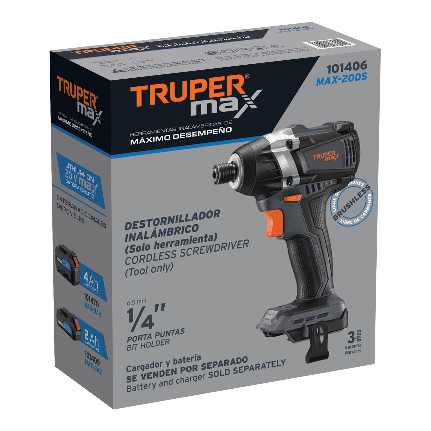 Destornillador de impacto, 20V, sin accesorios, MAX